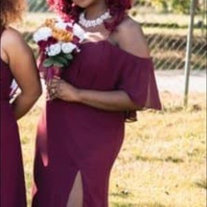 Burgundy Bridesmaid Dress